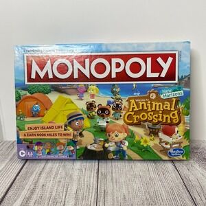 Hasbro Monopoly: Animal Crossing New‎ Horizons Edition Board Game Age 8 EUC